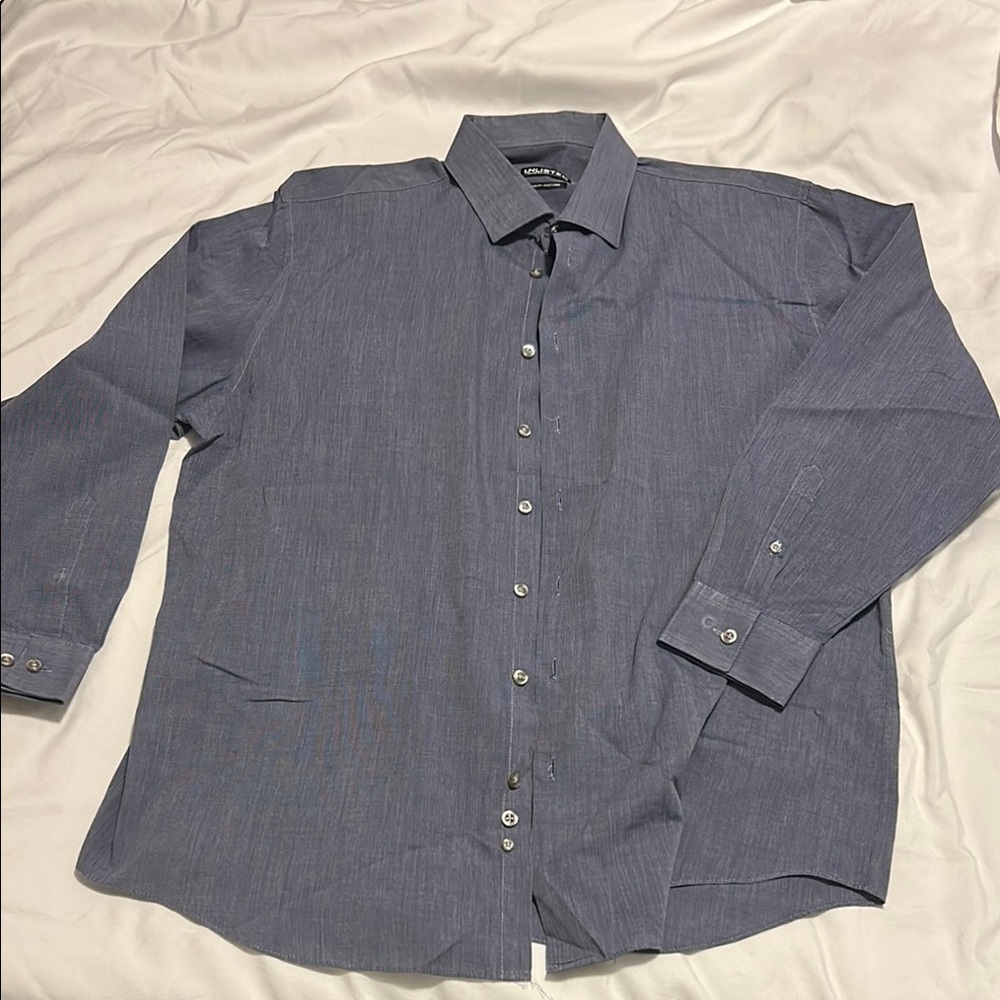 Unlisted by Kenneth Cole Blue Casual Button Down Shirt